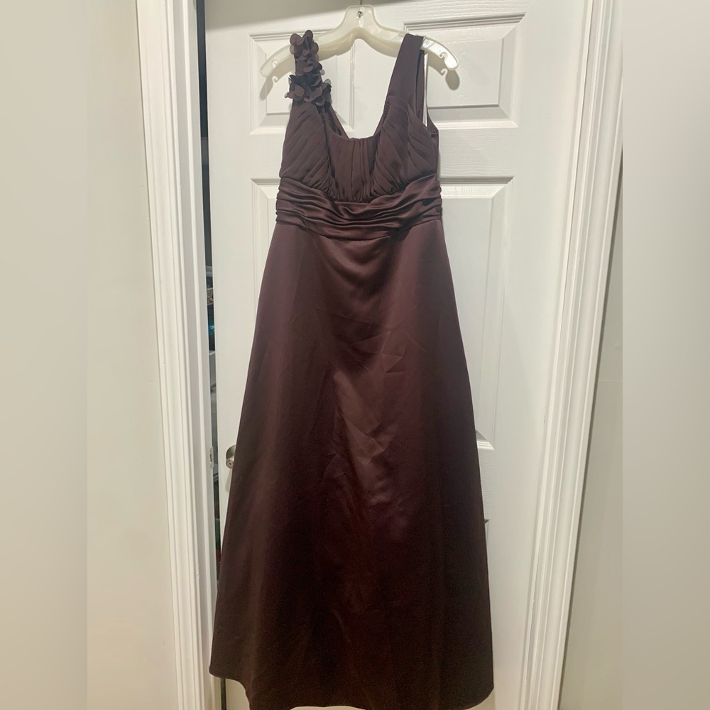 Dark Brown David’s Bridal Bridesmaid Dress